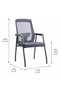 Modern Waiting Chair in Gray Color - 3
