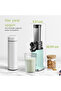 Mini Slow Juicer, Reverse Masticating Function, Electric Fruit Press with Brush, 2 Cups - 2