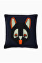 X Louis Wain Wool Jacquard Decorative Cushion Blue - Blue, 50 X 50 cm