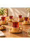 2-Piece Bamboo Tea Set – Double-Walled Glass Cup Set for 6 People - 7