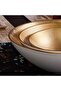 Gold Finish Pure Metallic Ceramic Presentation Bowls Set of 3 - 5