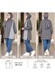 Women's Hijab Tunic with Striped Shirt Detail, Comfortable Fit Tunic - 2