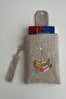 Fabric Book Cover with Hand Strap Book Bag Gingham Book Lover Gift - 6