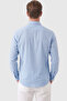 Blue Modal Fabric Comfortable Fit Embroidered Men's Shirt 2602630 - 3