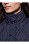Lcw Vision Navy Blue Stand Collar Quilted Women's Puffer Vest - 3