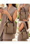 Women's Scarf Detailed Stylish Design Hand & Shoulder Bag with Adjustable Strap Shoulder Bag - 4