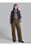 Vizyon New Season Brown Crew Neck Women's Puffer Vest - 2