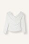 Slim Fit Wrap Collar Ribbed Long Sleeve T-Shirt G7805Ax26Au - 6
