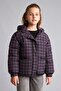 Water Repellent Plaid Patterned Puffer Hooded Puffer Coat Girl Child H2931A826Au