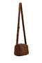 Women's Brown Long Strap Knitted Suede Crossbody Bag Wb320005So - 2