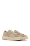 Women's Beige Lace-Up Suede Leather Sneaker Af450015Ds - 2