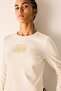 Nba Wordmark Standard Fit Crew Neck Asymmetrical Cut Slit Printed Long Sleeve T-Shirt H4228Ax2 - 3