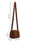 Women's Brown Long Strap Knitted Suede Crossbody Bag Wb320005So - 5