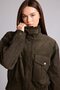 Buckle-Down Collar, Pocketed, Elastic Waist Cotton Coat H3824Ax26Au - 4