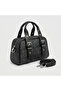 Midnight Grid Black Shoulder Bag - - 4
