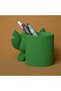 3D-Printed Knitted Pencil Holder - Cute Character Desktop Pen Organizer - Green HB006 - 2