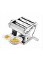 Manual Pasta Maker Machine, Stainless Steel with 8 Thickness Settings and 2 Width Cutters