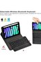 ZOOMEE Keyboard Case for iPad Mini 7(2024) & Mini 6(2021) 8.3", Detachable Touchpad BT Keyboard with English and Arabic Letters, Magnetic Protective Cover with Pencil Holder, Full Protection, Black - 2