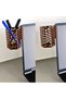 3D Printing Monitor Pen Holder - Honeycomb Pattern Laptop Edge Hexagonal Pen Holder - Brown