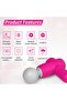 Mini Massage Gun, Electric Back Massagers, Quiet Portable Handheld Waterproof Massager Gun with 10 Speeds- Rose Red - 3