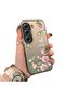 Elegant Pink Rose Butterfly Case for Tecno Camon 40 Pro 5g Compatible, Slim Structure Perfectly Fits the Phone