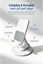 360° Rotatable Foldable Desktop Phone Stand, Adjustable Height Angle Table Cell Phone Holder for Smartphone Tablet - 8