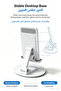 360° Rotatable Foldable Desktop Phone Stand, Adjustable Height Angle Table Cell Phone Holder for Smartphone Tablet - 5