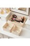 3 Pcs Makeup Organizer for Dresser Countertop, Plastic Cosmetic Tabletop Storage Baskets Washable fo - 6