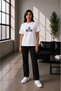 Unisex Oversize Neon Genesis Evangelion Rei Ayanami Embroidered Anime T-Shirt 100% Cotton - 6