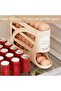 Egg Storage Container,4Tiers Egg Dispenser,Automatic Rolling Egg Tray Organizer,Holds 30 Eggs, Space - 4
