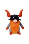 Halloween Gnome Plush Decor, Faceless Gnome Doll with Orange Horn & Black Polka Dot Hat, Handmade Scandinavian Tomte Elf Ornament for Home Table Halloween Party Decoration
