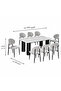 Marble dining table with 8 chairs - 2