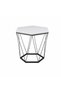 60X61 cm Hexagonal Ceramic Coffee Table White