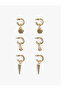 3-Piece Hoop Earring Set with Sea Shell Charms