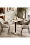 70X70Cm Square Melamine Cafe Table in Beige - 2