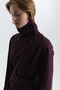 High Collar Double Breasted Belted Jacket - 4