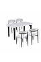 Marble dining table with 4 chairs
