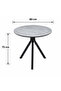 80X80 cm Ceramic Alternative Surface Round Coffee Table Cafe Table Grey - 3