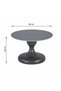 Round Ceramic Tea Set 1+6 Dark Grey - 3