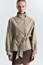 Trench Coat with Stand Collar