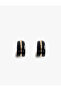 Plated Detailed Hoop Earrings
