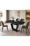 Extendable Dining Table 140 + 40 X 80 cm Black - 2