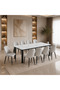 Marble dining table with 10 chairs - 2