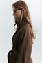 Trench Coat with Stand Collar - 4