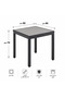 80X80 cm Square Gray Coffee Table Coffee Tables - 3