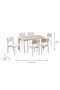 6 Seater Marble Dining Table Set - 3