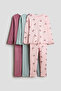 3'lü Pamuklu Pijama Takımı