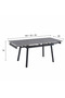 Extendable Dining Table 150 + 30 X 85 cm Matte Gray and Gold - 3