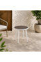 70X70 cm Round Coffee Table White Coffee Table - 2