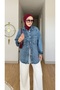 Women's Stone-Washed Denim Cap
